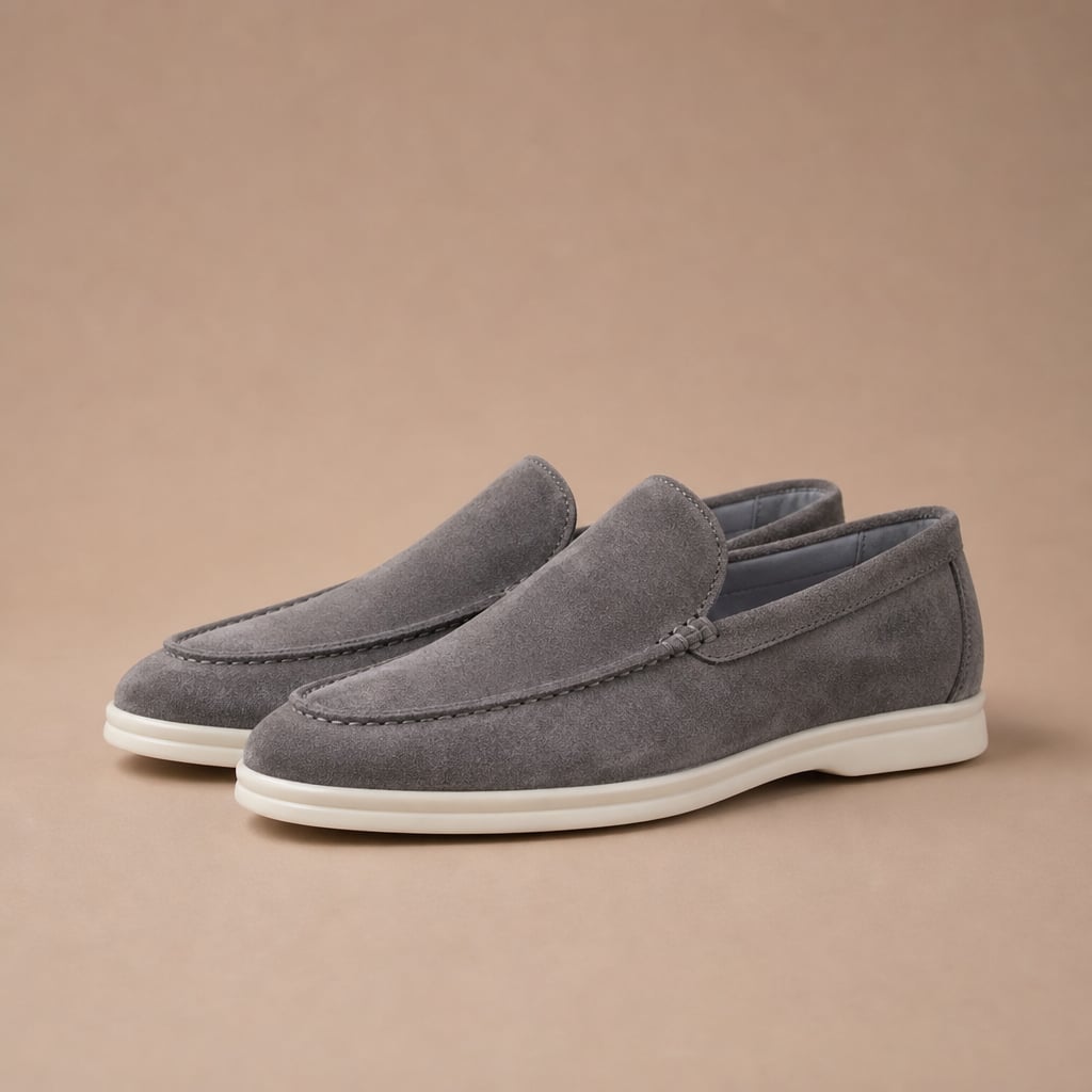 Colvex | Slip On Loafers Knit Upper Lightweight Gray – Product Photo