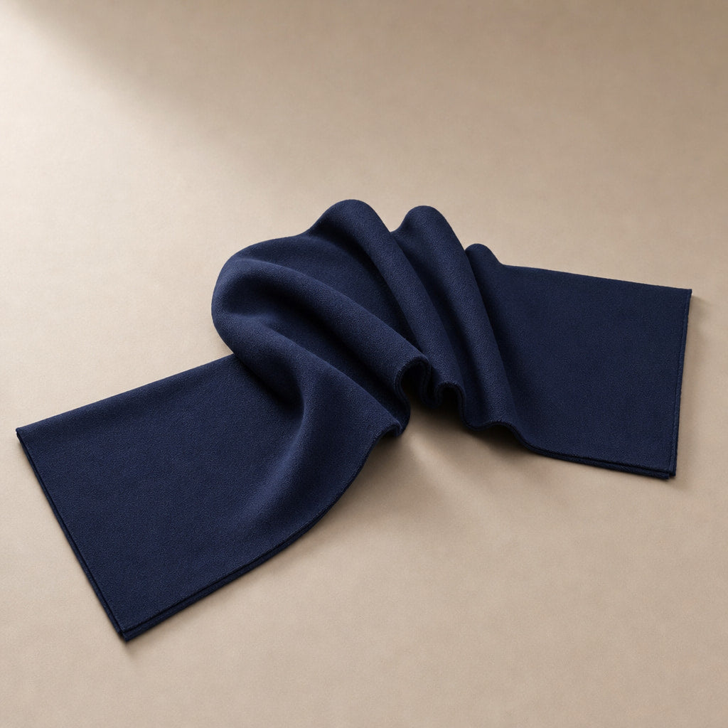 Cashmere Merino Scarf Navy Blue in Navy blue – Tomosino Premium Menswear