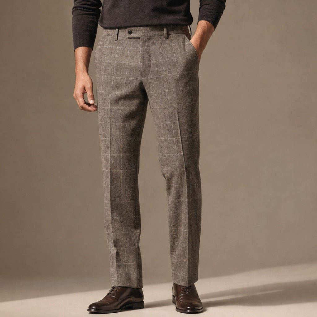 Corbyn | Dress Pant Plaid Tweed Grey – Product Photo