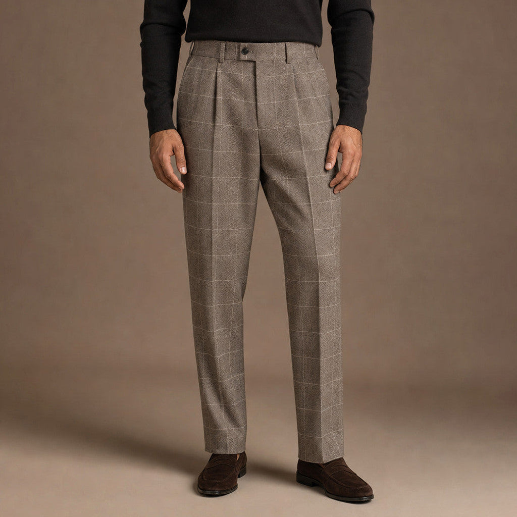 Corbyn | Dress Pant Plaid Tweed in Grey – Premium Editorial