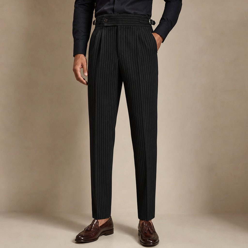 Cordane | Dress Pants Pleated Front Slim Fit Black – Product Photo