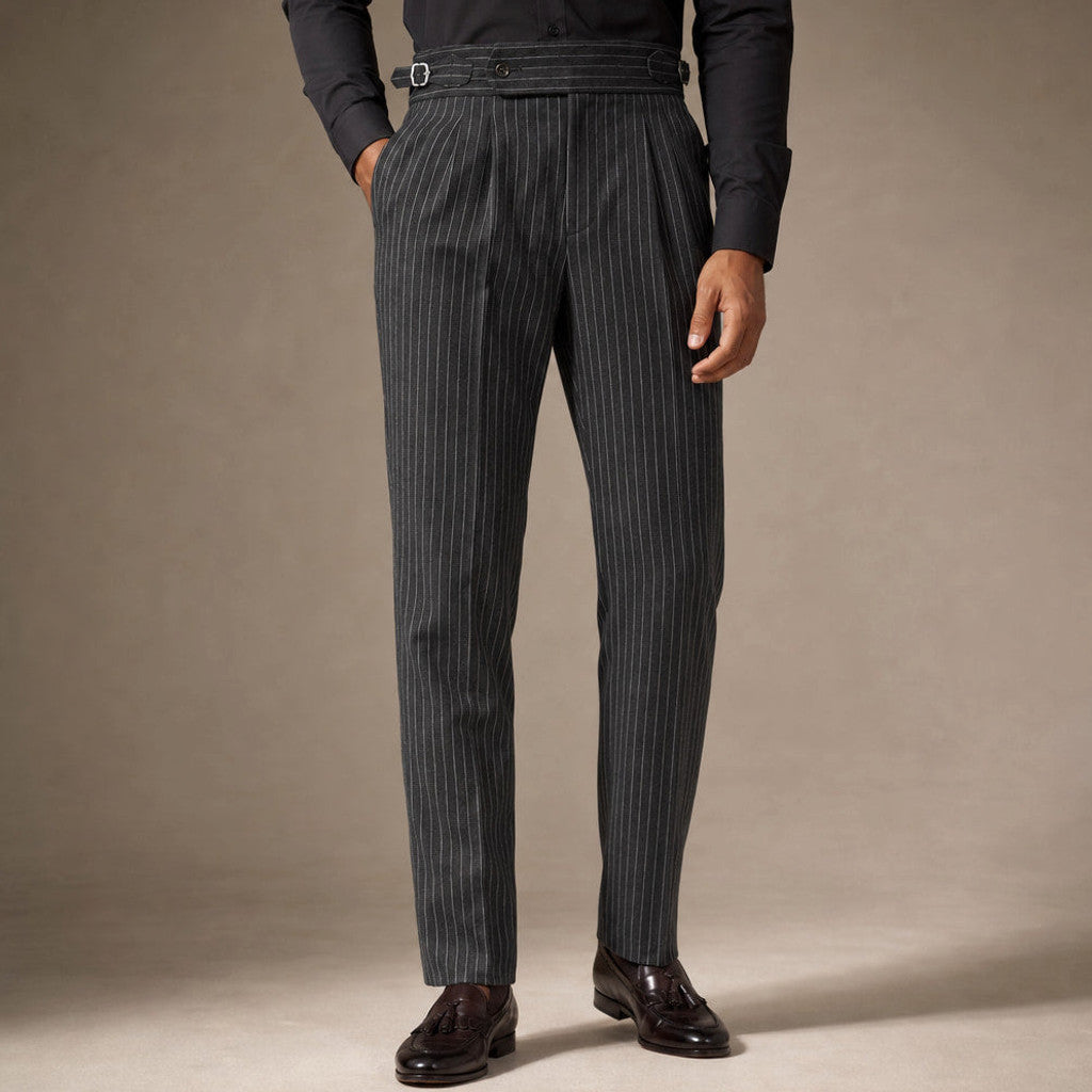 Cordane | Dress Pants Pleated Front Slim Fit Dark Gray – Product Photo