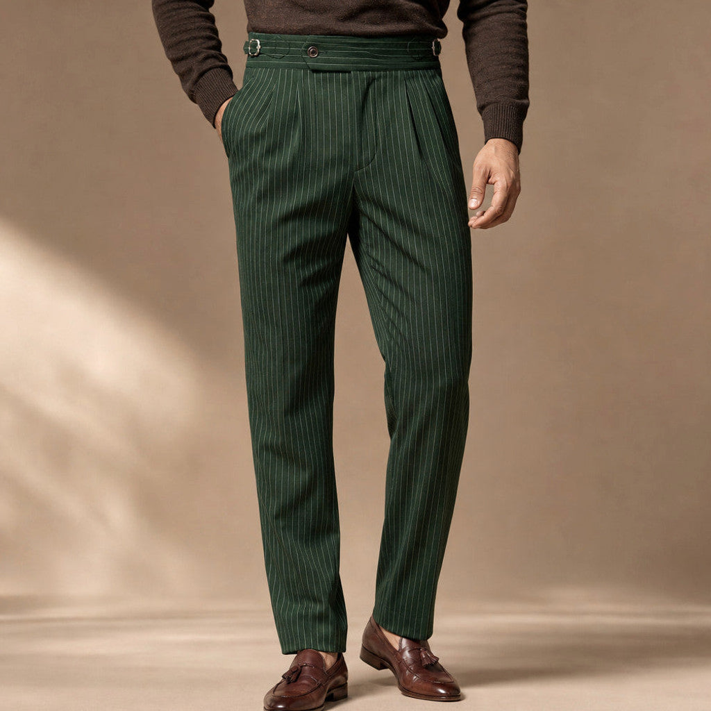 Cordane | Dress Pants Pleated Front Slim Fit Green – Product Photo