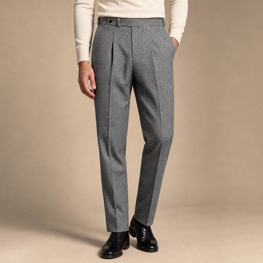 Corland | Dress Pants Plaid Tapered Black Black – Product Photo
