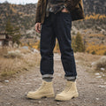 Dealer Boots Suede Lace-Up Beige – Product Photo