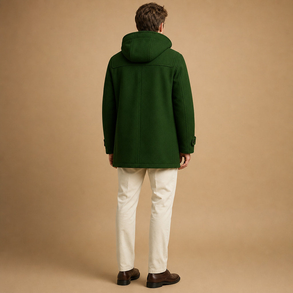Long Winter Coat Insulated Green – Full Look
