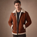 Draymont | Aviator Jacket Shearling Suede Brown Brown – Product Photo