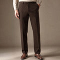 Drexo | Dress Pants Striped Slim Fit Brown – Product Photo
