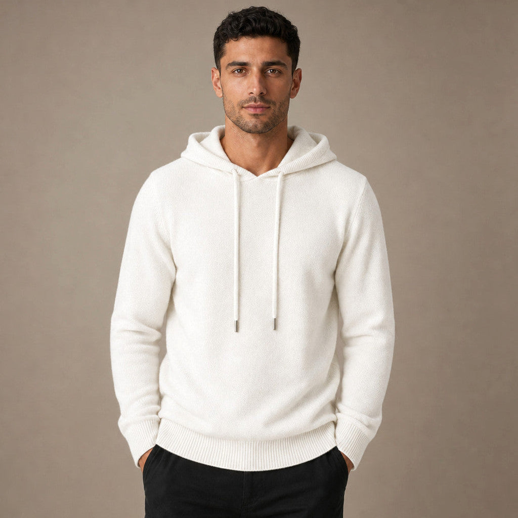 Dunstan | Graphic Hoodie Knit Pullover – Product Photo