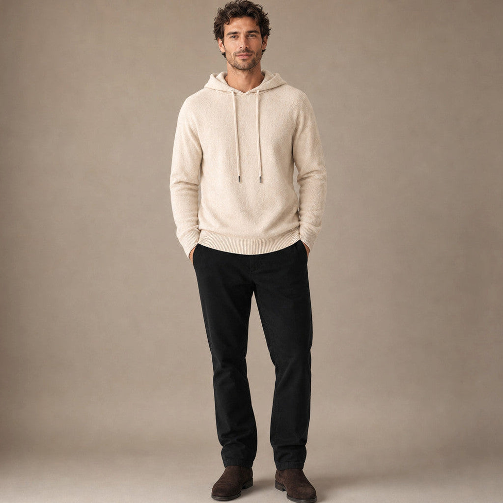 Dunstan | Graphic Hoodie Knit Pullover – Product Photo