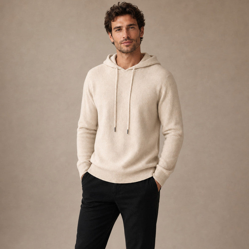 Dunstan | Graphic Hoodie Knit Pullover – Product Photo