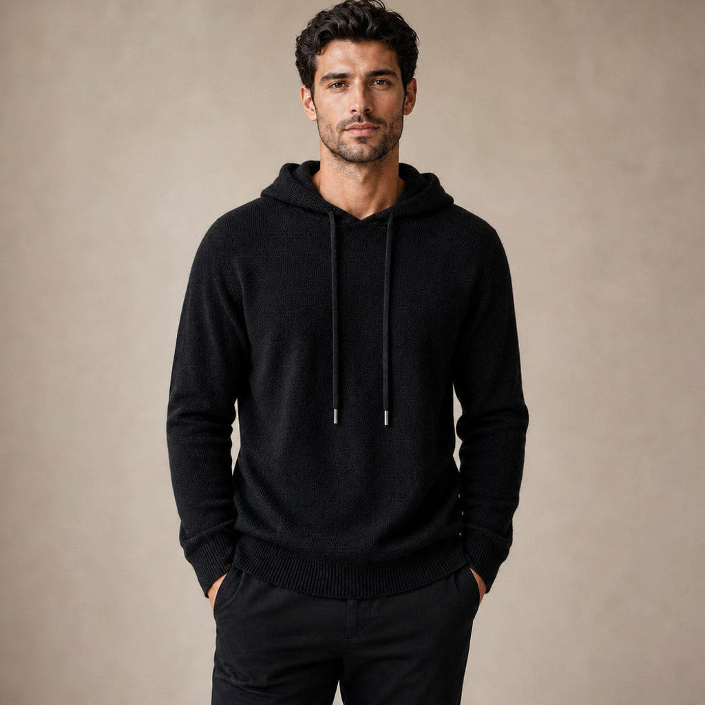 Dunstan | Graphic Hoodie Knit Pullover – Product Photo