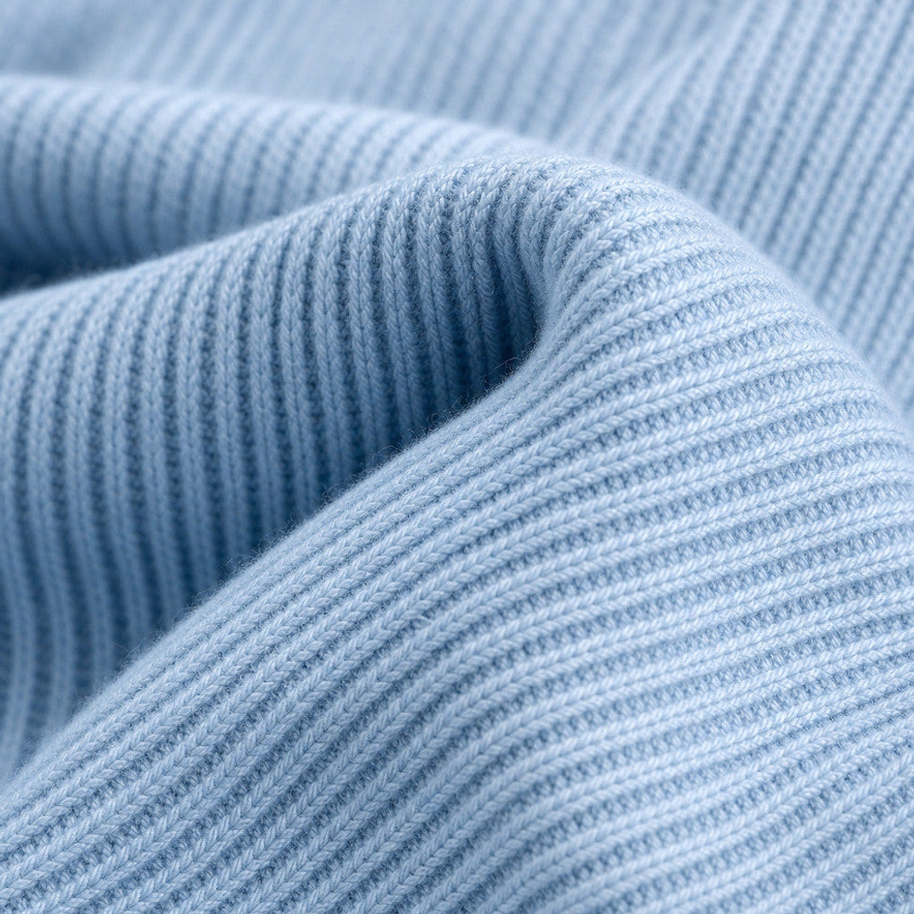 Edric | Cardigan Open Front Relaxed Fit Blue – Fabric and Detail Close-Up