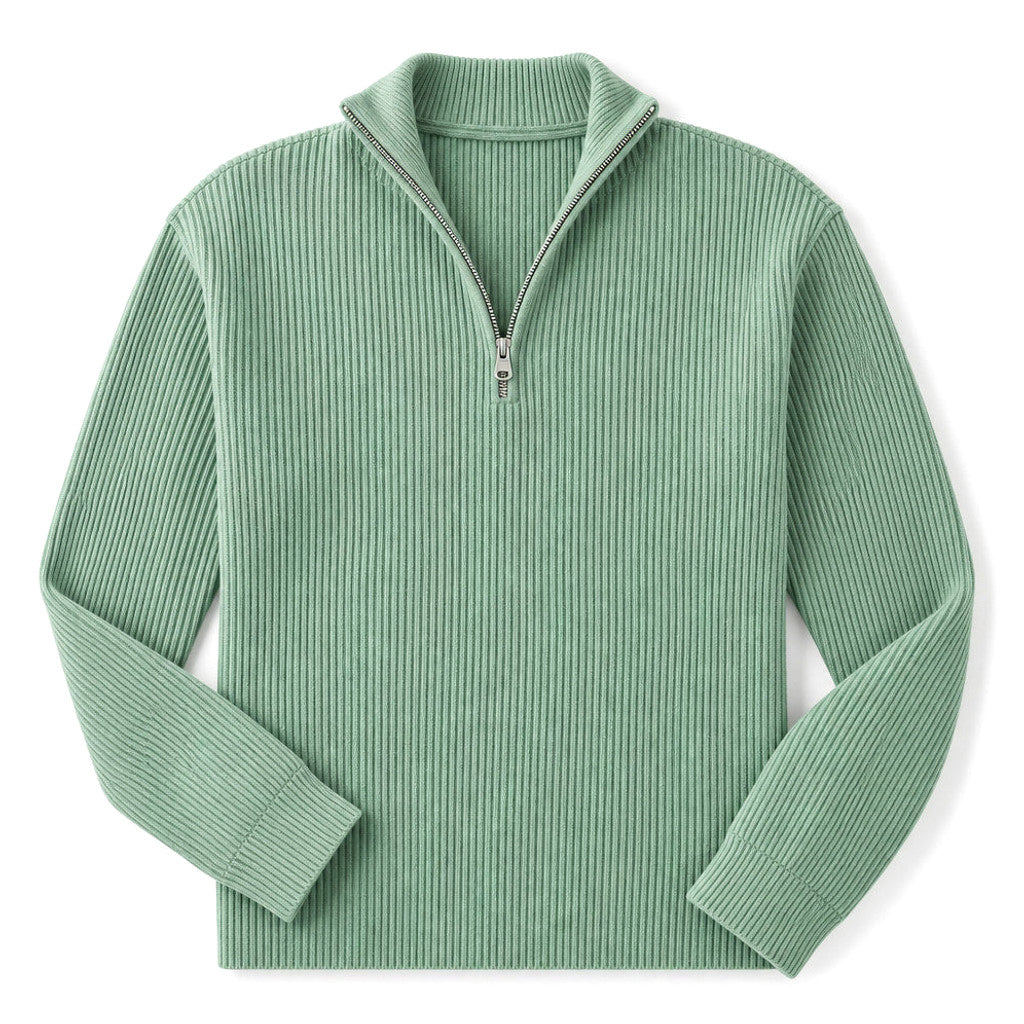 Edric | Cardigan Open Front Relaxed Fit Green – Product Photo