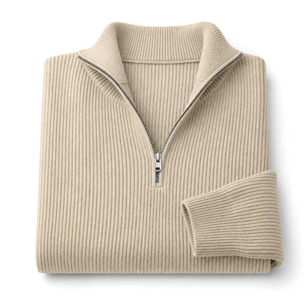 Edric | Cardigan Open Front Relaxed Fit Khaki – Product Photo