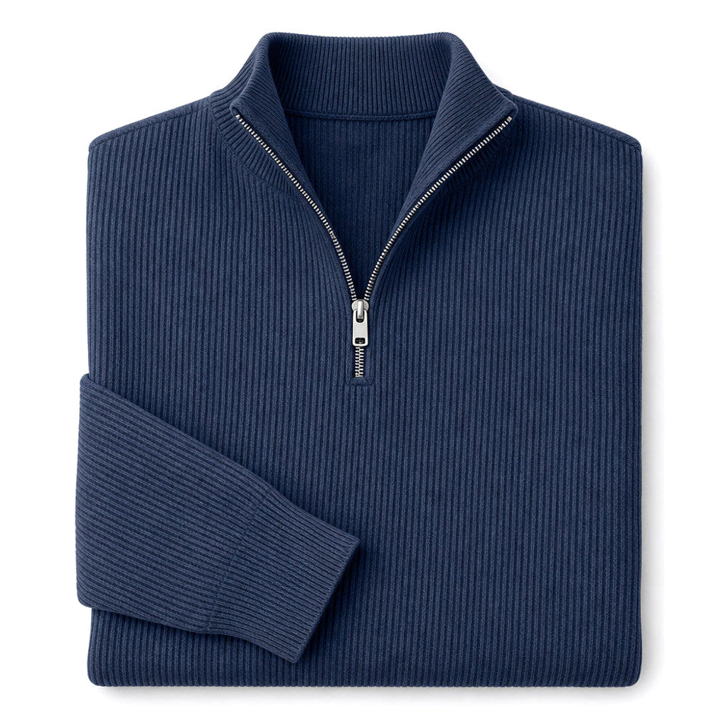 Edric | Cardigan Open Front Relaxed Fit Navy Blue – Product Photo