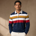 Fenrick | Rugby Shirt Striped Contrast Collar Royal – Product Photo