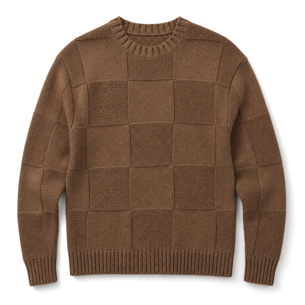 Ferncroft | Knit Sweater Textured Layering Brown – Product Photo