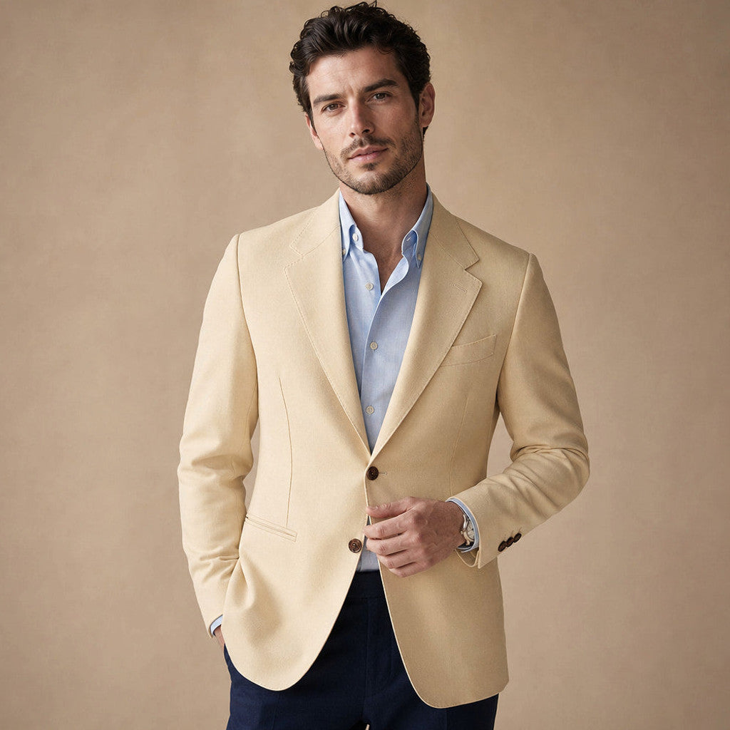Firenze | Blazer Half Lined Tailored Fit Beige – Product Photo