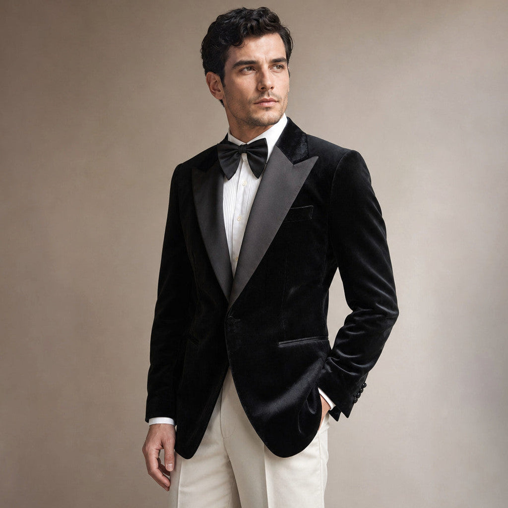 Firenze | Blazer Half Lined Tailored Fit Black – Side Angle View