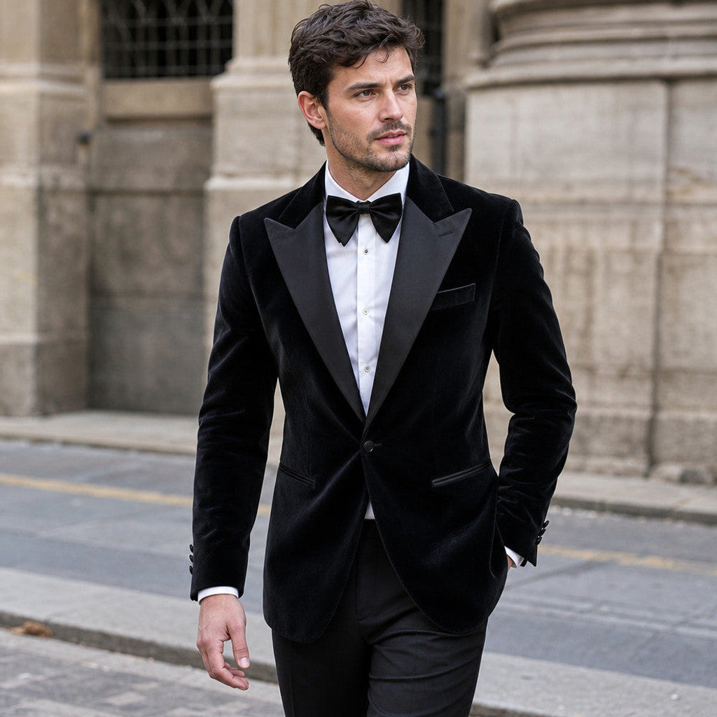 Firenze | Blazer Half Lined Tailored Fit Black – Styled Editorial Shot