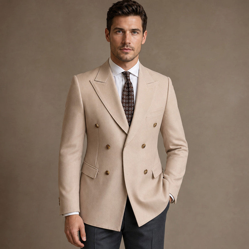 Firenze | Blazer Half Lined Tailored Fit in Camel – Premium Editorial
