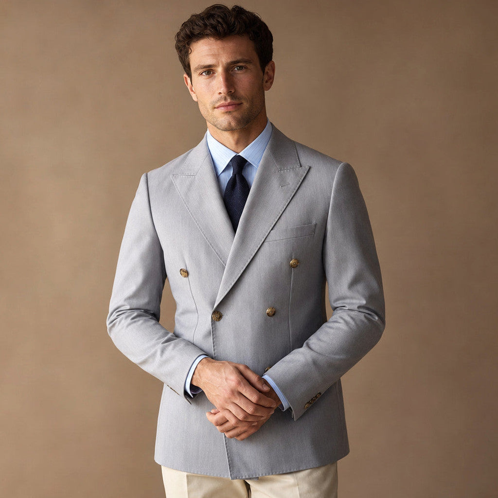 Firenze | Blazer Half Lined Tailored Fit Grey – Product Photo