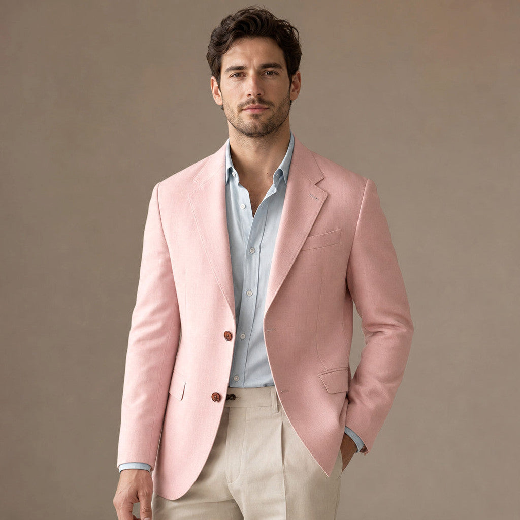 Firenze | Blazer Half Lined Tailored Fit Light Pink – Product Photo