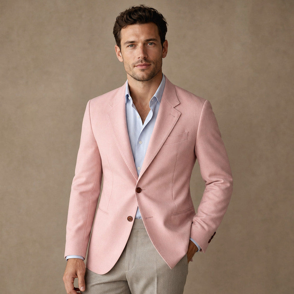 Firenze | Blazer Half Lined Tailored Fit in Light Pink – Premium Editorial