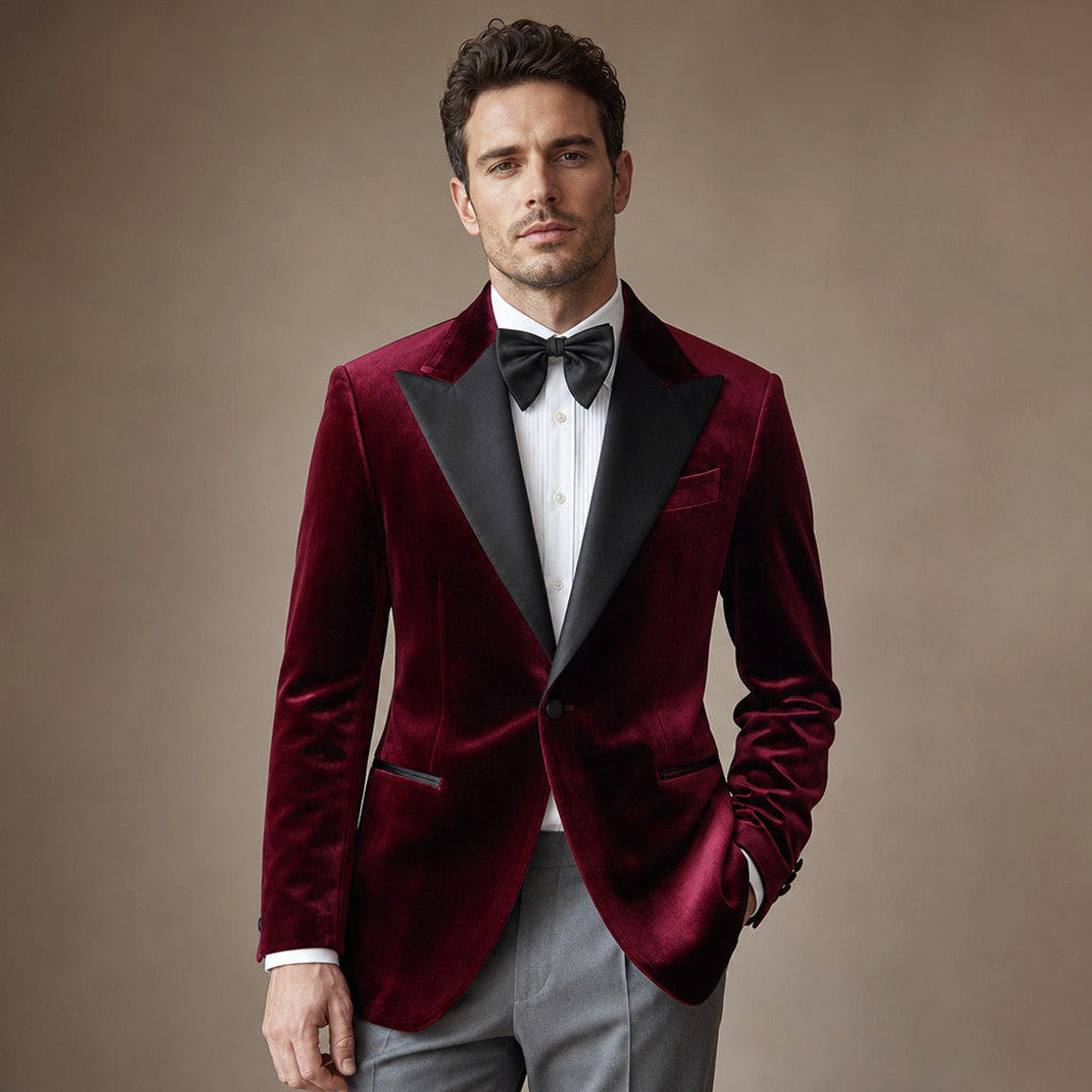 Firenze | Blazer Half Lined Tailored Fit Red – Product Photo