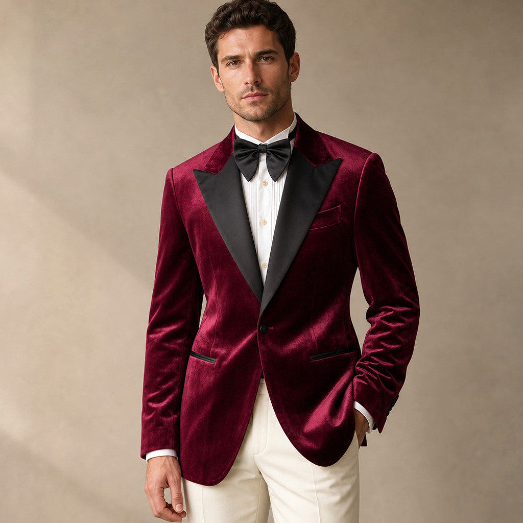 Firenze | Blazer Half Lined Tailored Fit in Red – Premium Editorial