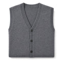 Foster | Sweater Vest V-Neck Button-Up Grey – Product Photo