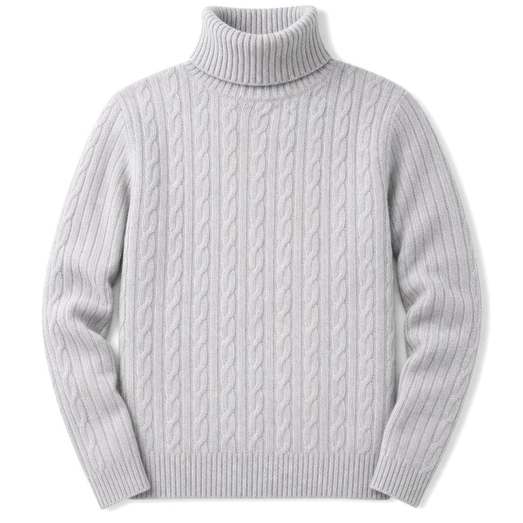 Gareth | Turtleneck Sweater Cable Knit Slim Fit – Product Photo
