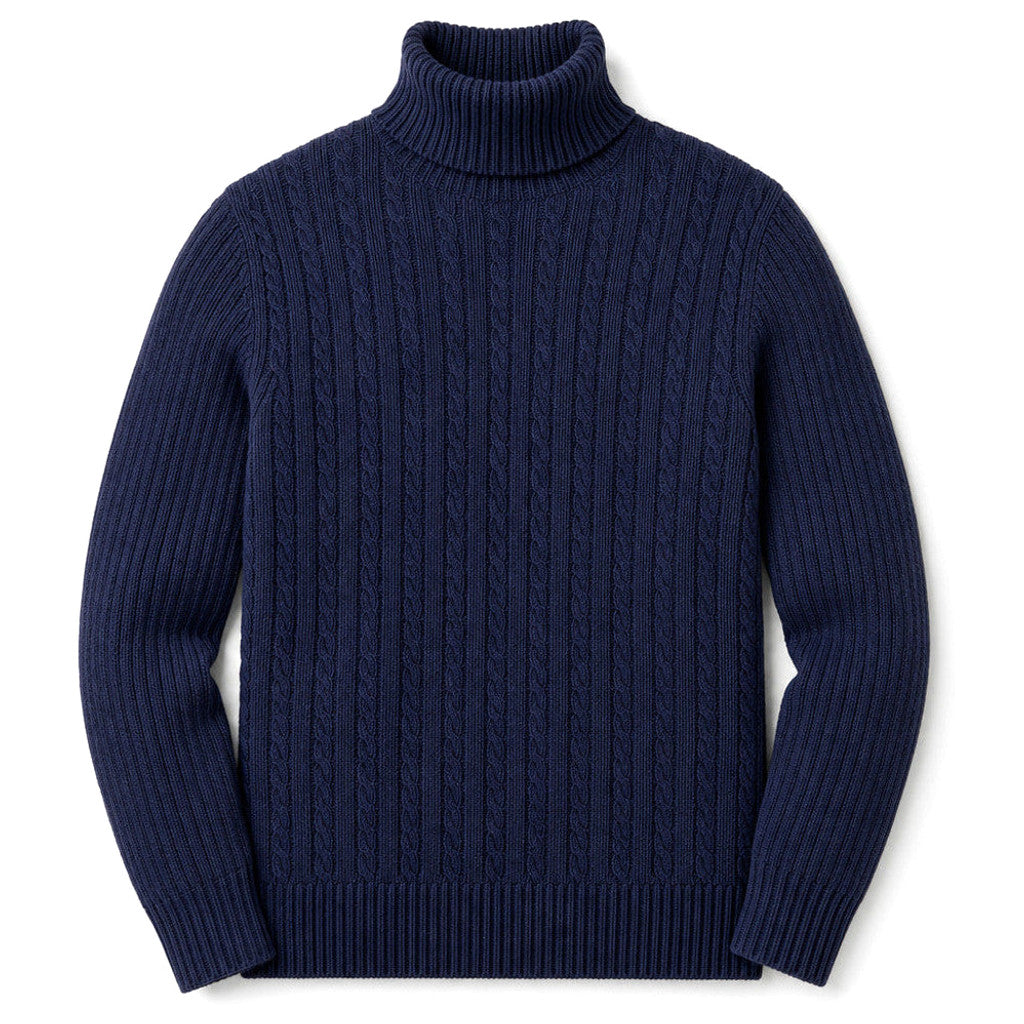 Gareth | Turtleneck Sweater Cable Knit Slim Fit – Product Photo