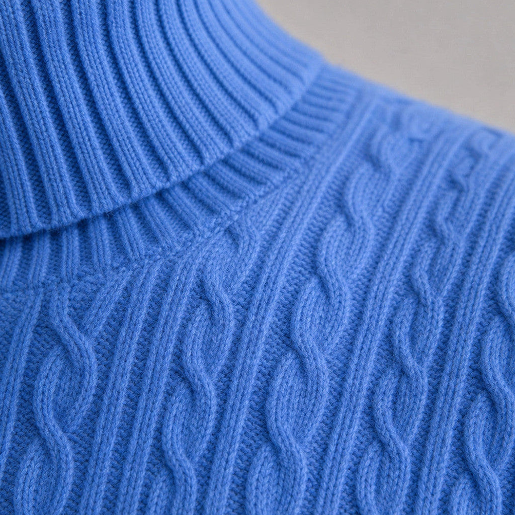 Gareth | Turtleneck Sweater Cable Knit Slim Fit – Product Photo