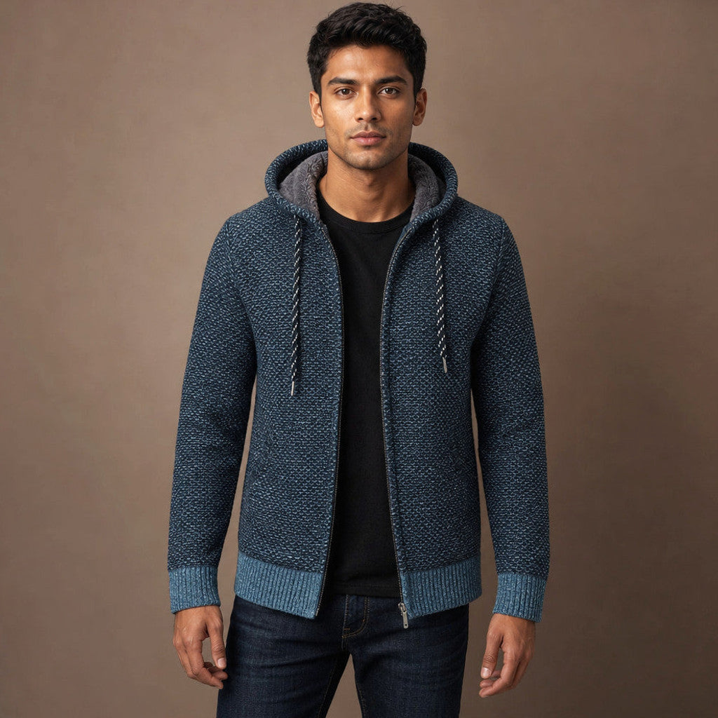 Gawain | Graphic Hoodie Relaxed Fit in Blue – Premium Editorial
