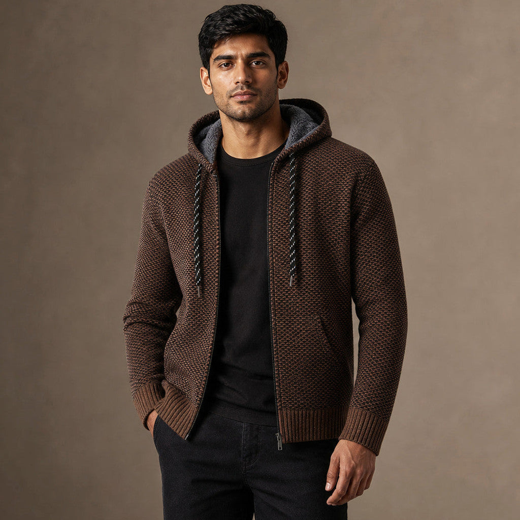 Gawain | Graphic Hoodie Relaxed Fit Brown – Product Photo