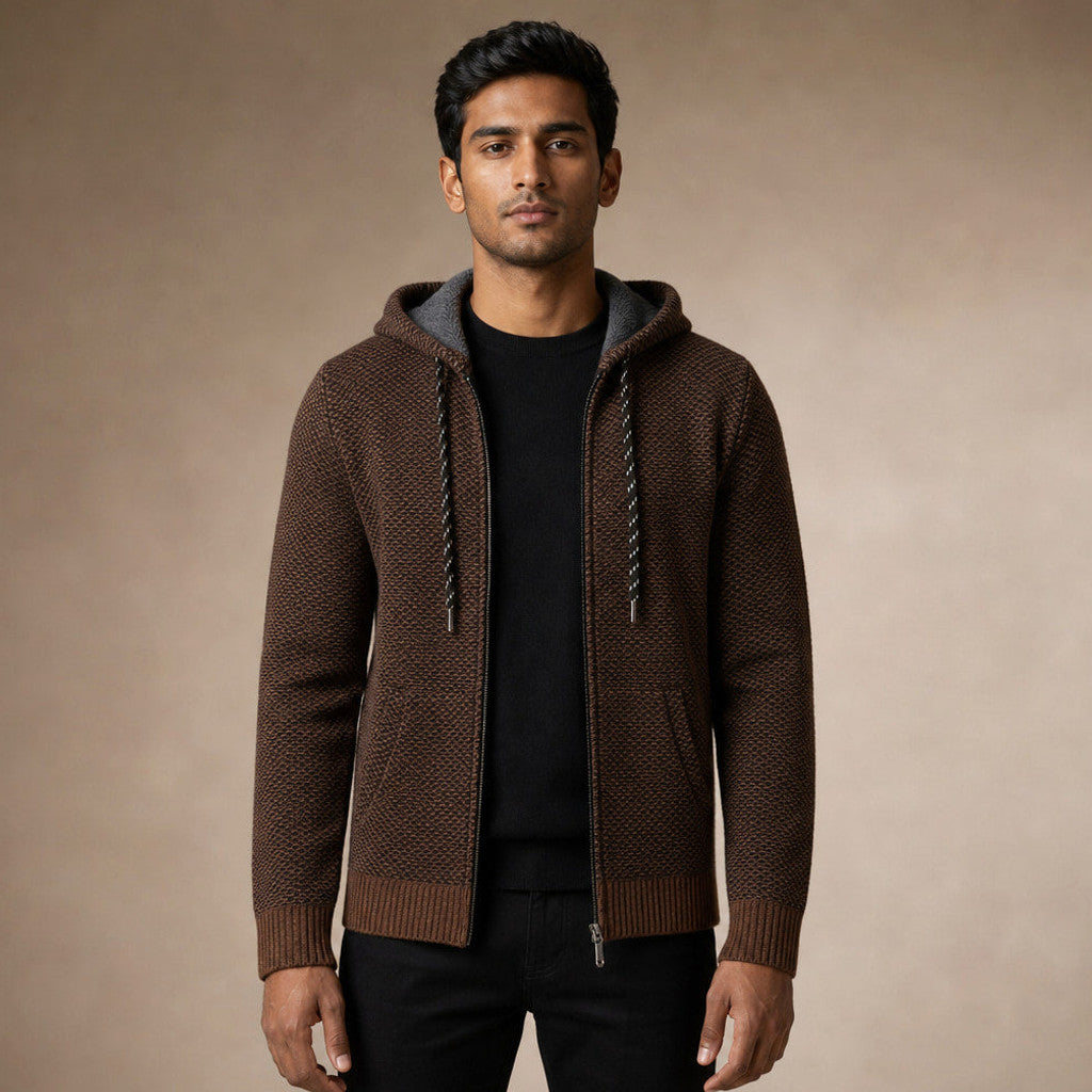 Gawain | Graphic Hoodie Relaxed Fit in Brown – Premium Editorial