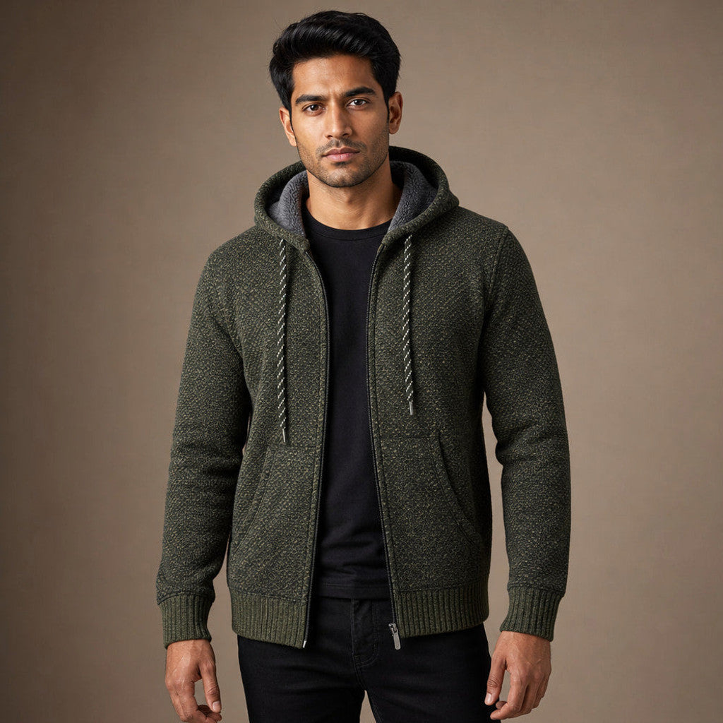 Gawain | Graphic Hoodie Relaxed Fit in Green – Premium Editorial