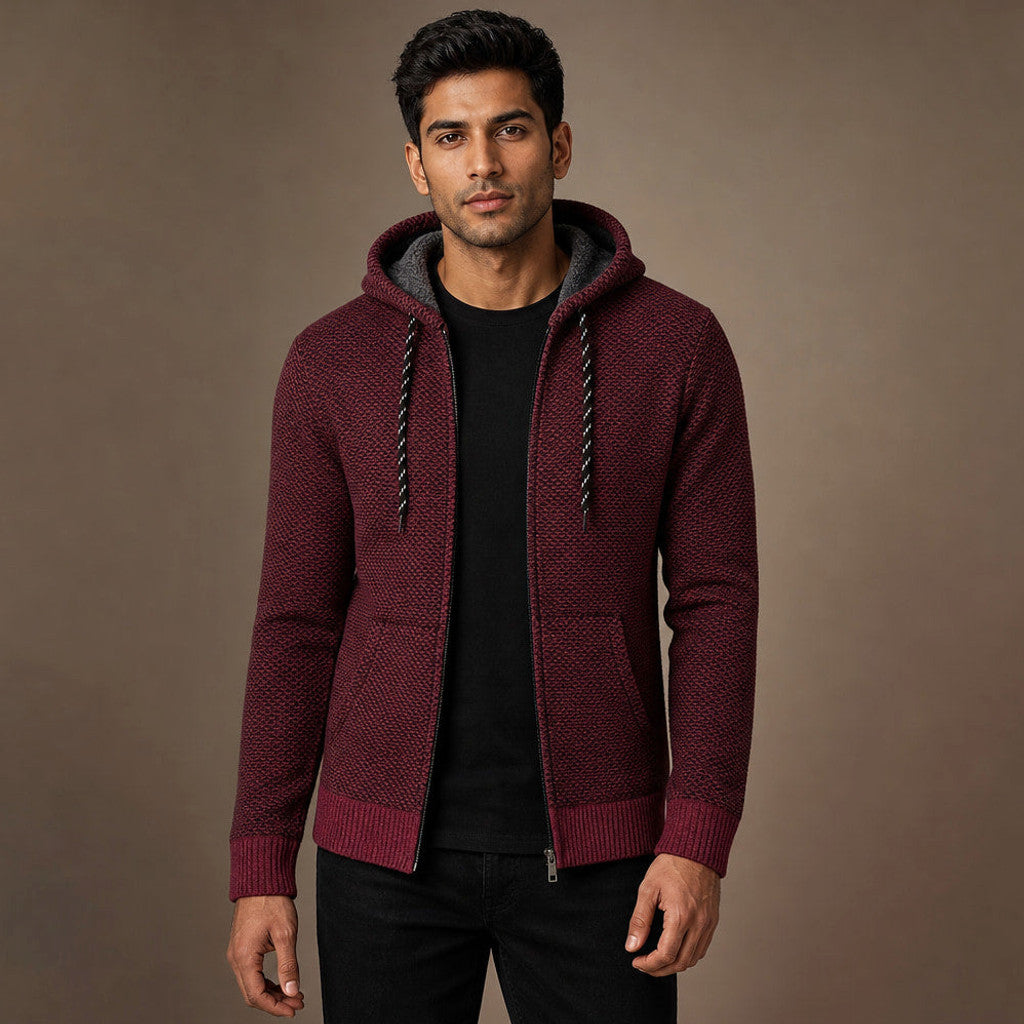 Gawain | Graphic Hoodie Relaxed Fit in Red – Premium Editorial