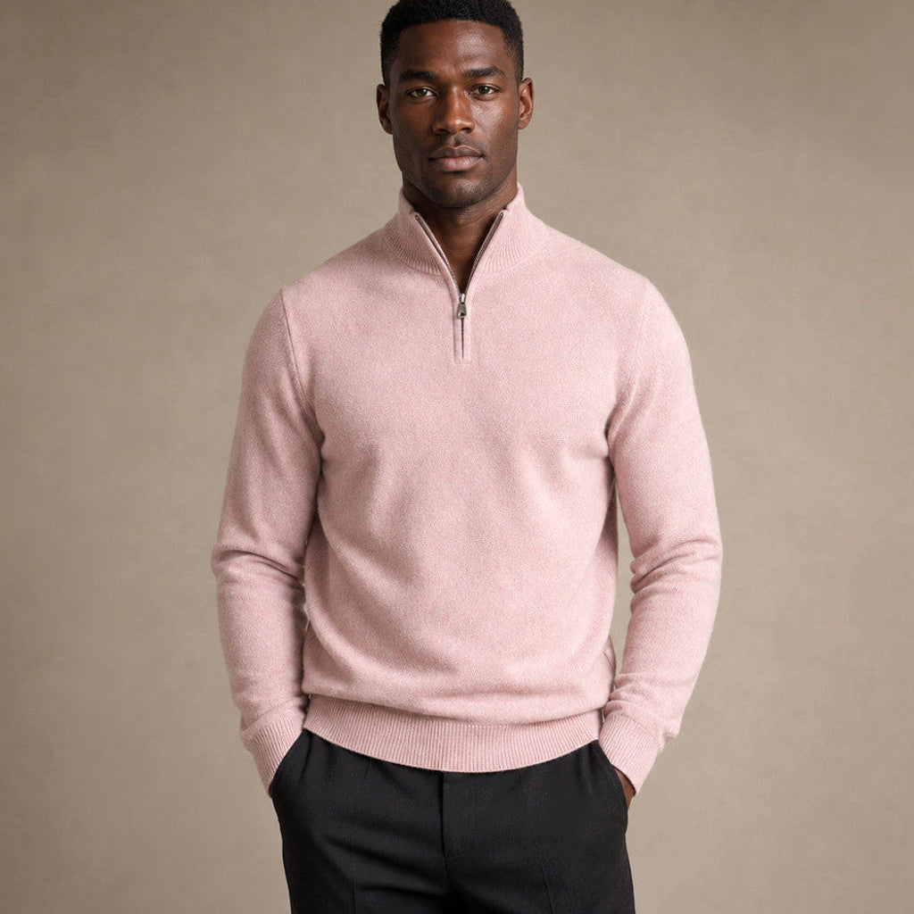 Gilmore | Quarter Zip Jumper Mock Neck Knit – Product Photo