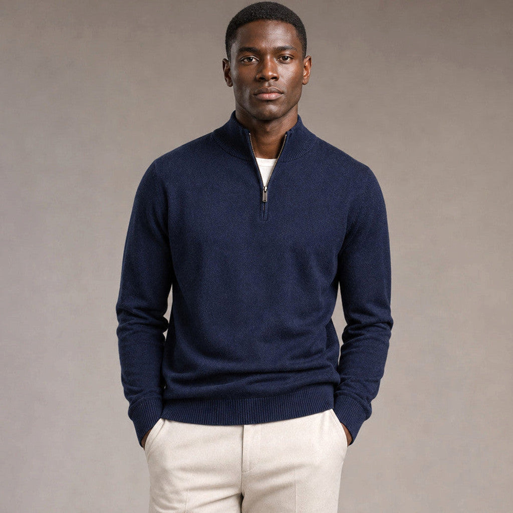Gilmore | Quarter Zip Jumper Mock Neck Knit – Product Photo