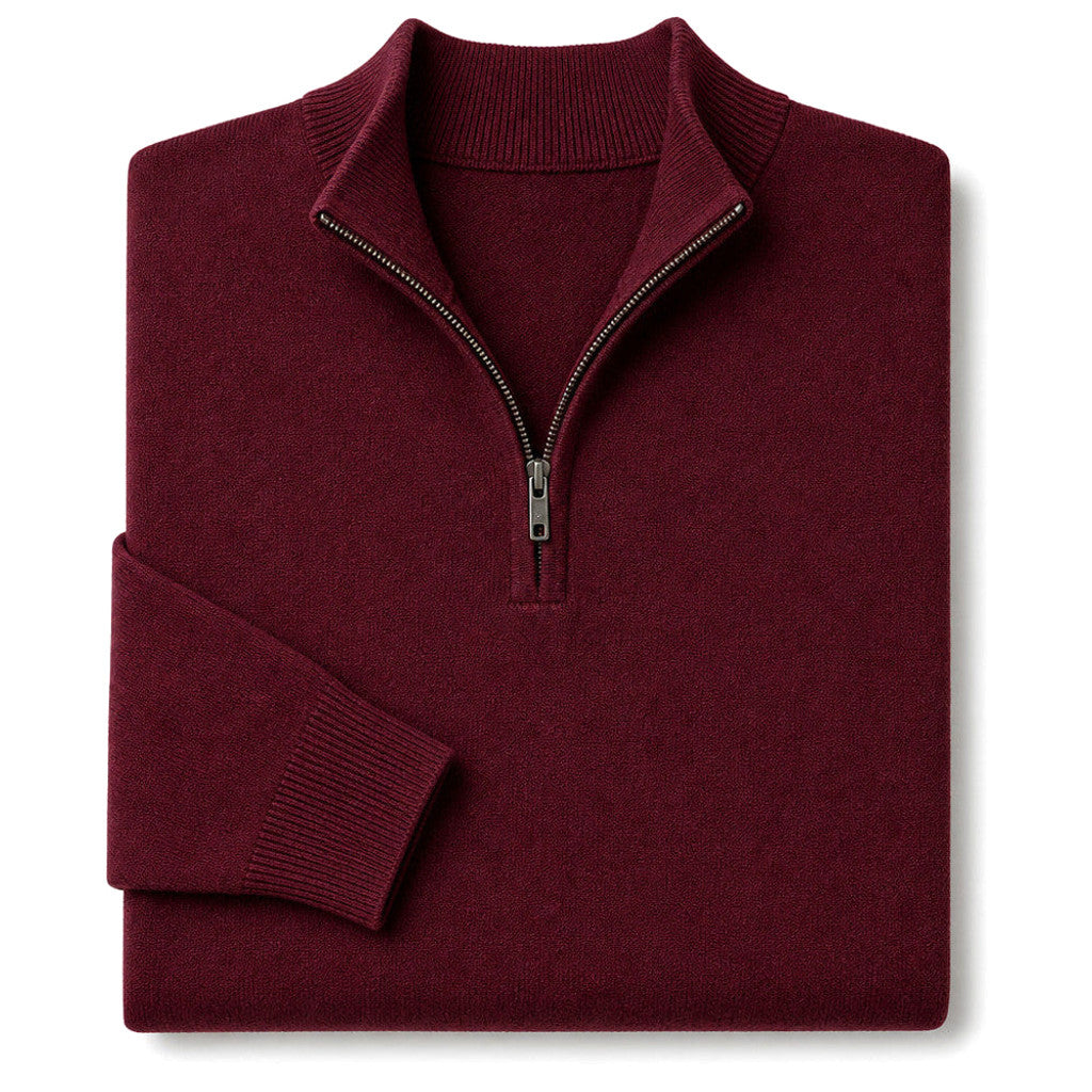 Gilmore | Quarter Zip Jumper Mock Neck Knit – Product Photo