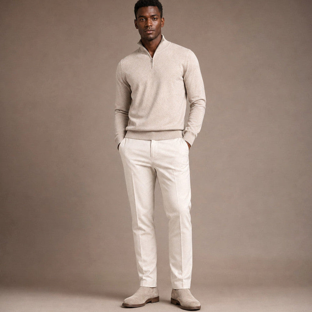 Gilmore | Quarter Zip Jumper Mock Neck Knit – Product Photo