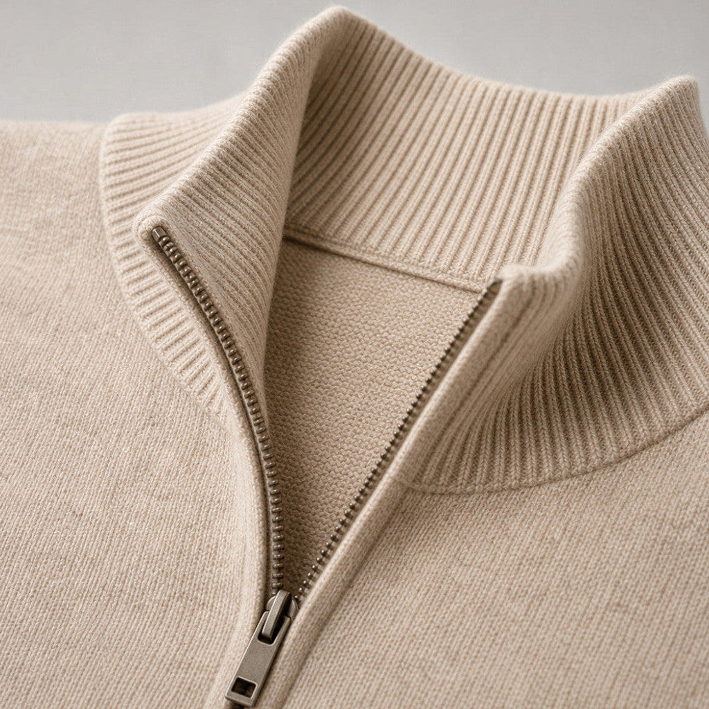 Gilmore | Quarter Zip Jumper Mock Neck Knit – Product Photo
