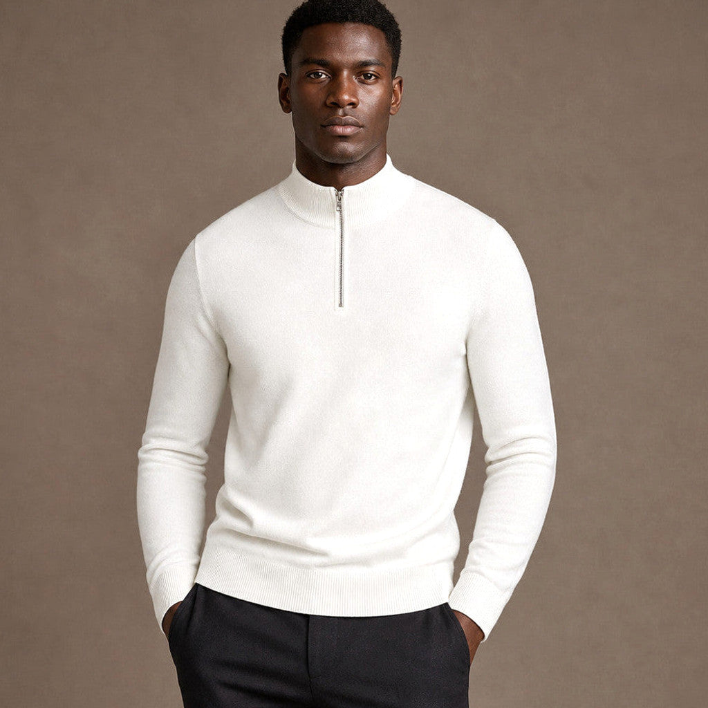 Gilmore | Quarter Zip Jumper Mock Neck Knit – Product Photo