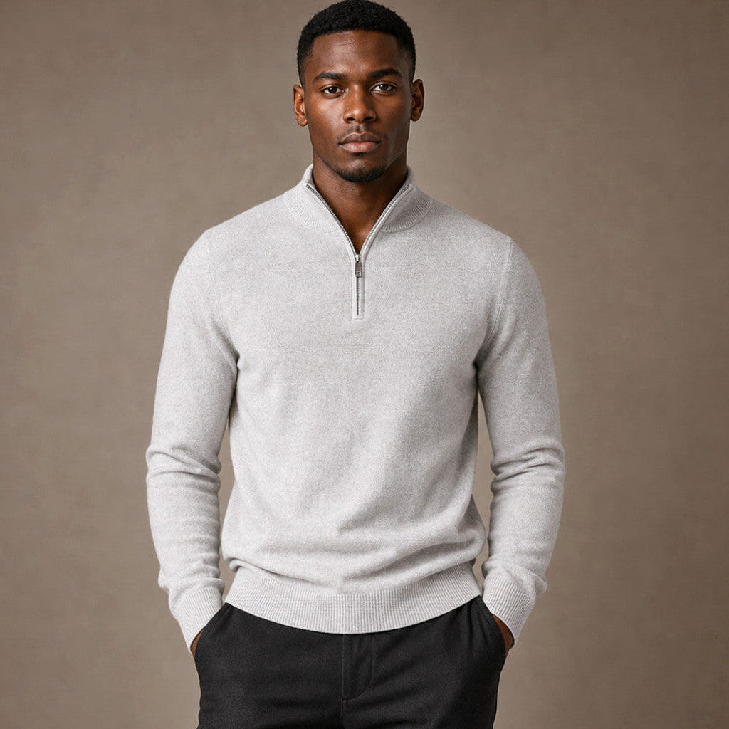 Gilmore | Quarter Zip Jumper Mock Neck Knit – Product Photo