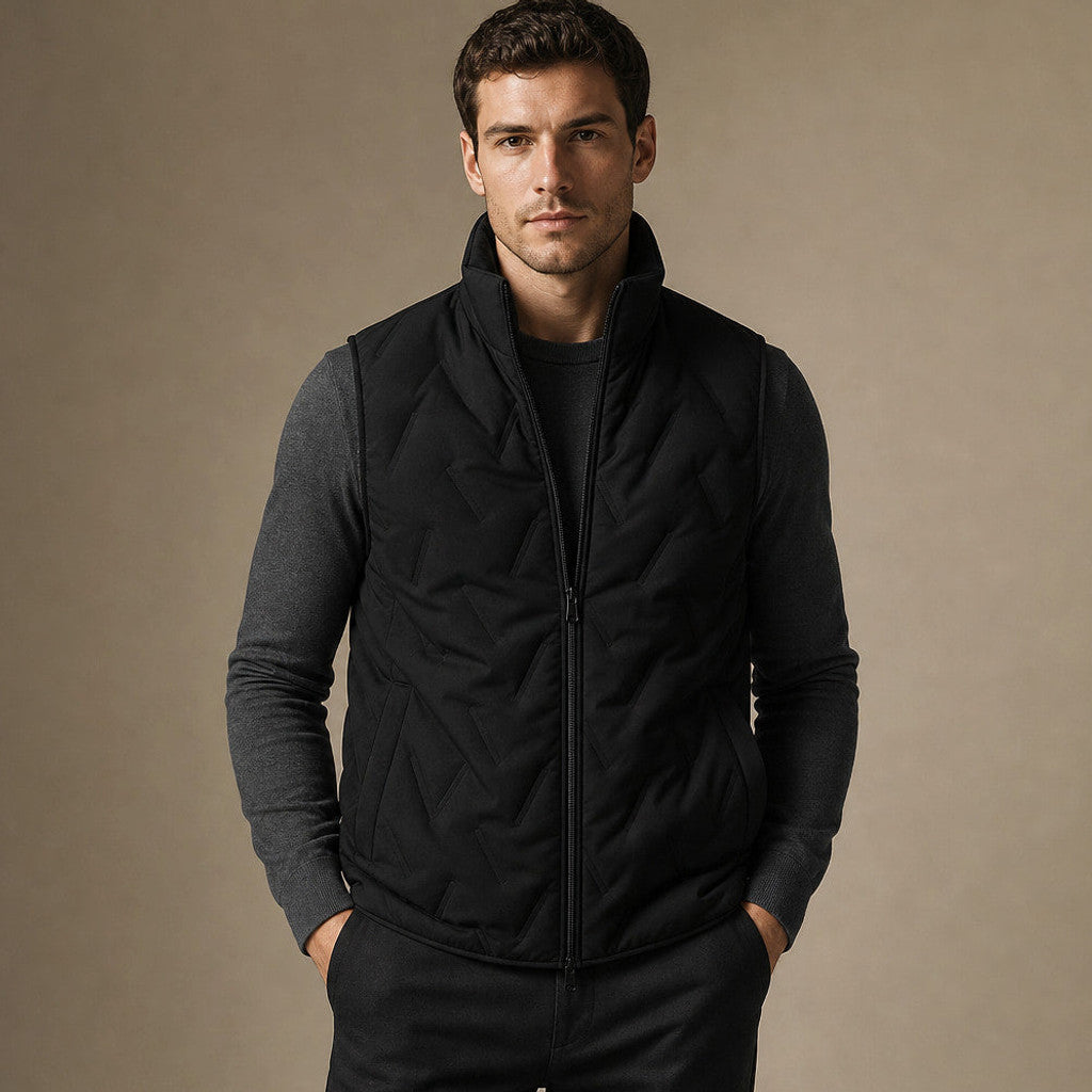 Hamilton | Sherpa Waistcoat Water-Resistant Shell in Black – Premium Editorial