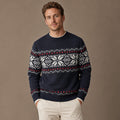 Knit Jumper Nordic Snowflake Navy Navy – Product Photo