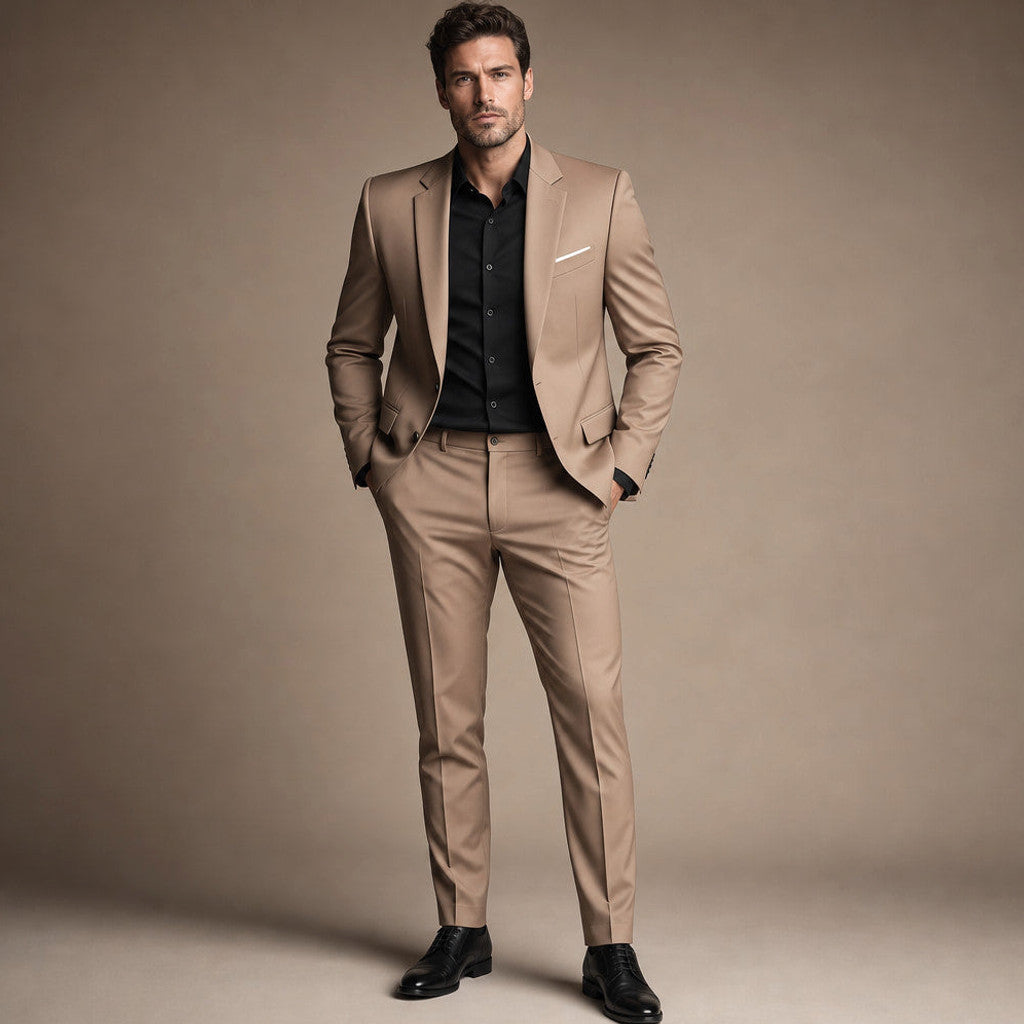 Jenner | Two-Piece Suit Slim Fit Notch Lapel Brown – Product Photo